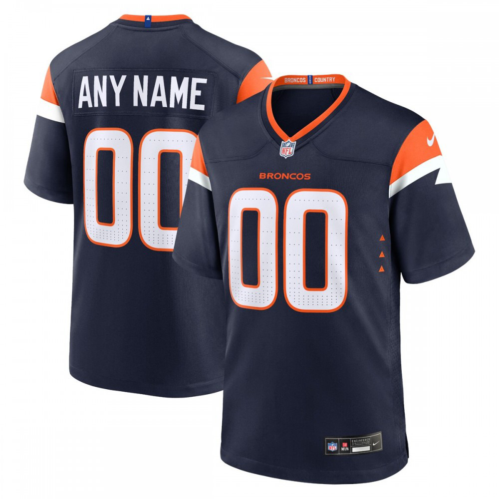 Denver Broncos Nike Alternate Custom Game Jersey - Navy-Profan Arena